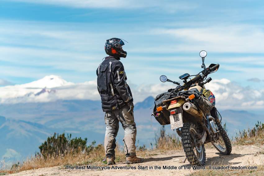 Overlooking The Andes On A Motorcycle Tour In Ecua